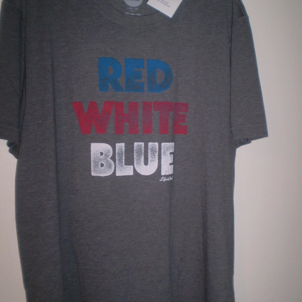 NWT Life Is Good Tee Red White & Blue